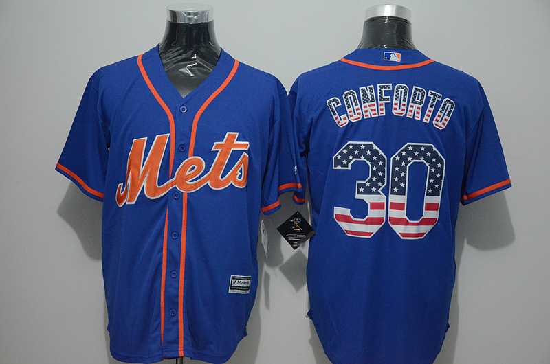 New York Mets #30 Michael Conforto Blue USA Flag Fashion Stitched MLB Jersey,We sell and wholesale New York Mets #30 Michael Conforto Blue USA Flag Fashion Stitched MLB Jersey on line form chian!